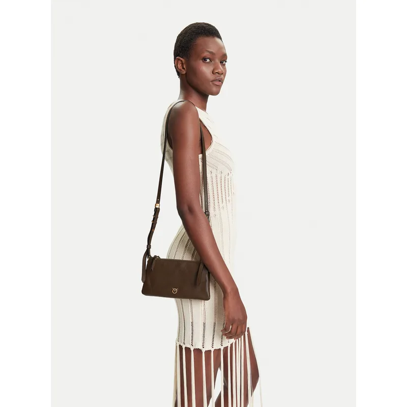 Τσάντα PINKO Double Mini Al 25-26 PLTT 105359 A0QO Καφέ