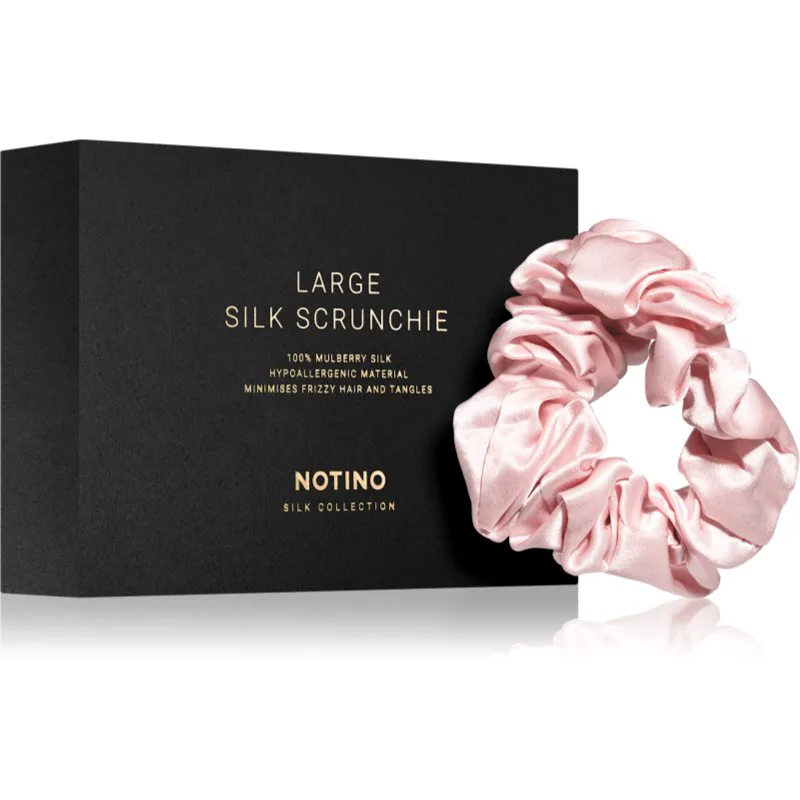 Notino Silk Collection Large scrunchie μεταξωτό λαστιχάκι για τα μαλλιά Ροζ 1 τμχ