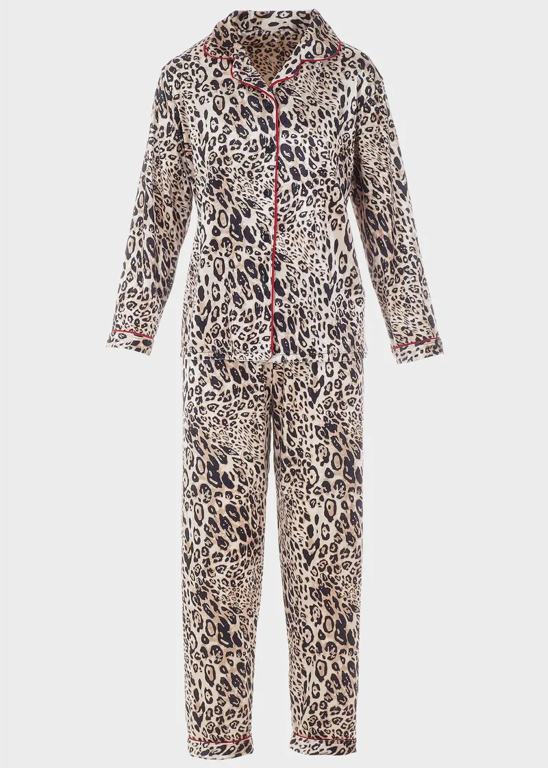 Πιτζάμα γυναικεία βελουτέ animal print ANIMAL