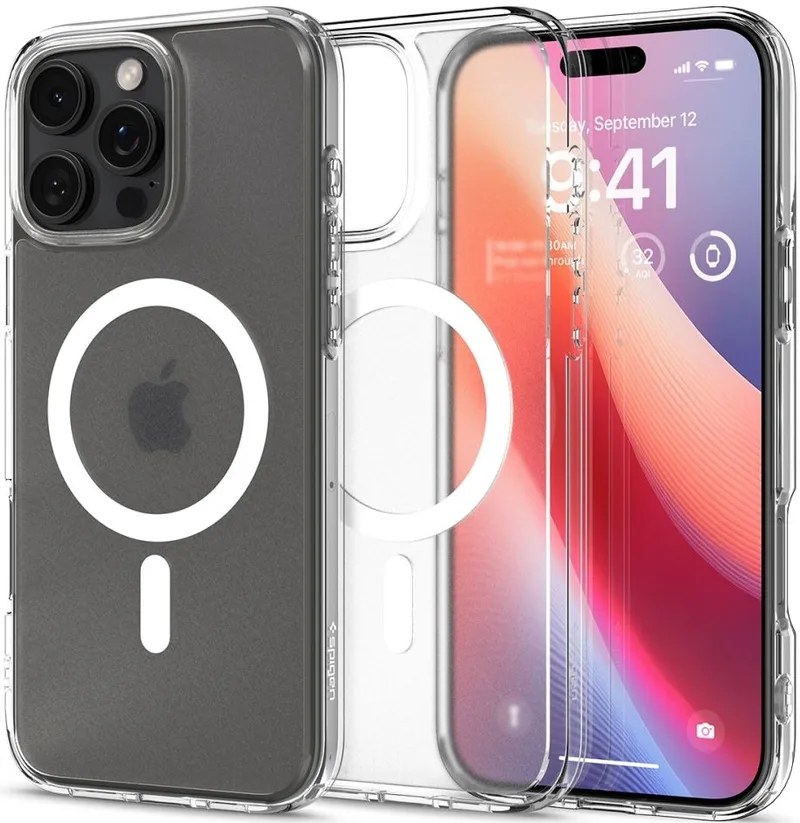 Θήκη Apple iPhone 16 Pro - Spigen Ultra Hybrid MagFit με MagSafe - Frost Clear (ACS08133)