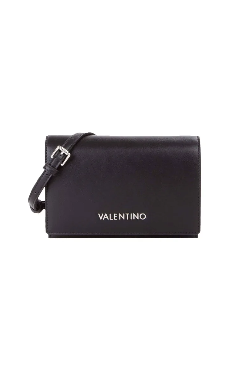 Valentino γυναικεία τσάντα crossbody με μεταλλικό λογότυπο "Ember" - 73LVBS9IE17/EMB Μαύρο