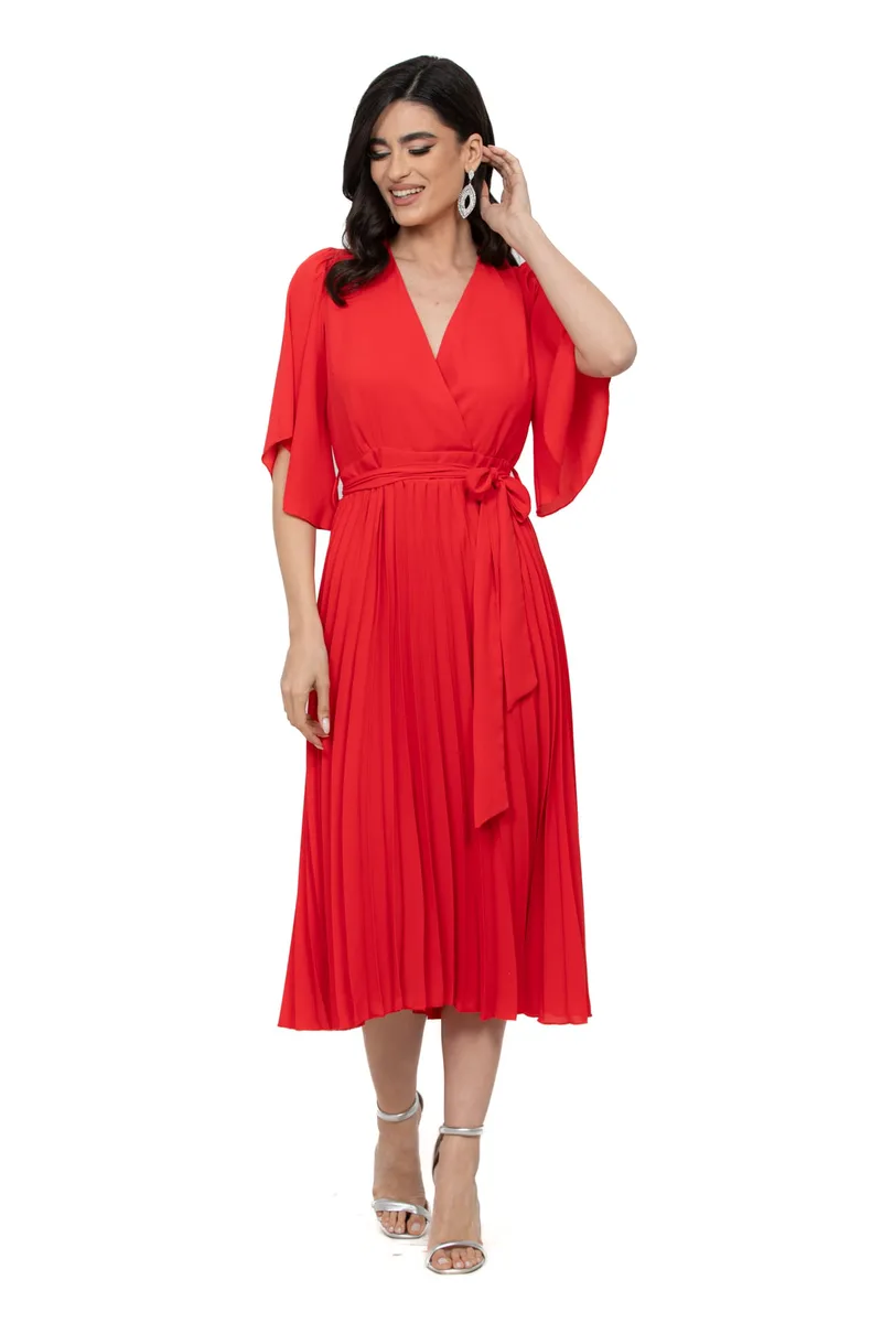 ΦΟΡΕΜΑ PLUS SIZE ΜΙΝΤΙ ΚΡΟΥΑΖΕ ΚΟΚΚΙΝΟ ΚΟΚΚΙΝΟ
