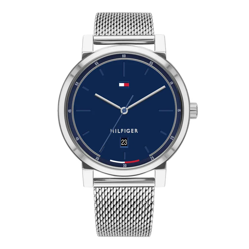 TOMMY HILFIGER Montre Thompson Classic Silver Stainless Steel Bracelet 1791732