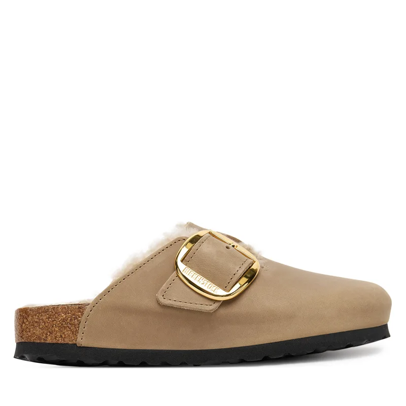 Παντόφλες Birkenstock Boston Big Buckle Shearling 1030444 Καφέ