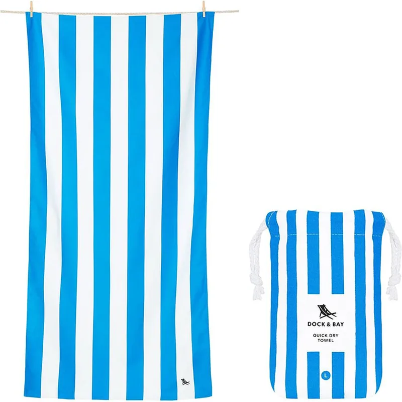 ΠΕΤΣΕΤΑ ΘΑΛΑΣΣΗΣ QUICKDRY DOCK - BAY CABANA - BONDI BLUE 90X200CM