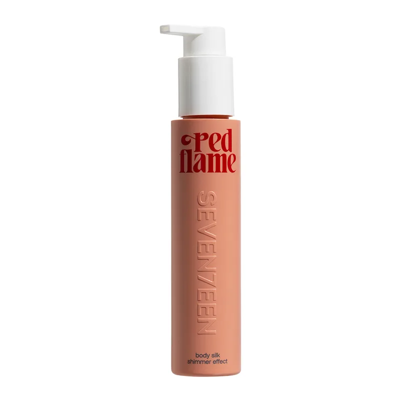 Red Flame Body Silk Shimmer Effect