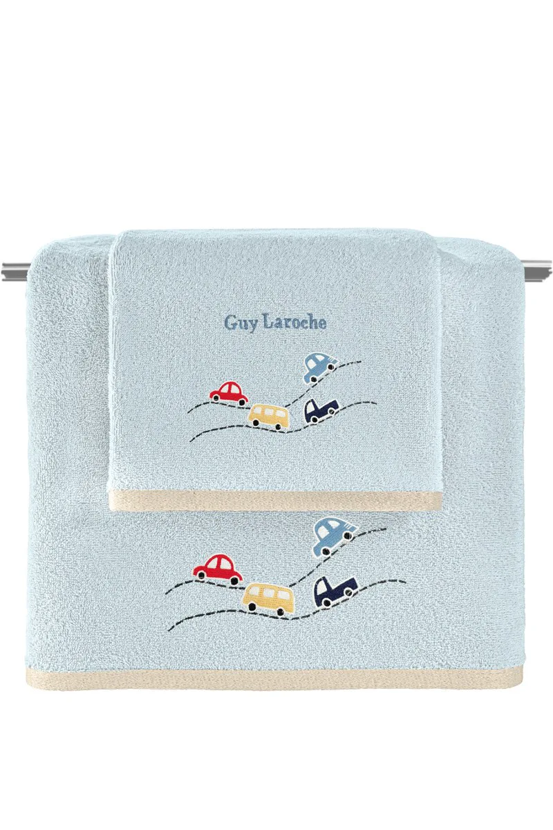 Σετ Βρεφικές Πετσέτες 2 Τεμαχίων Guy Laroche Bebe Roadtrip Sky 50x70,70x130