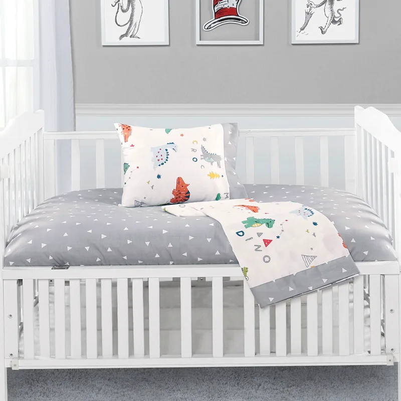 Σεντόνια Κούνιας Με Λάστιχο Σετ Beauty Home 5177 Dinosaurs 70x140+15
