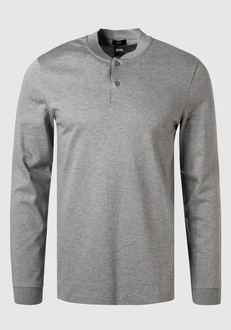 BOSS Μακρυμάνικη Polo της σειράς Pal 14 - 50462146 030 Grey