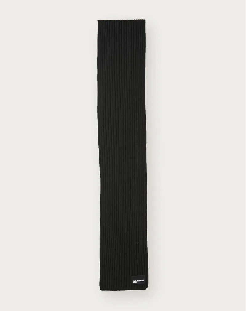 KARL LAGERFELD JEANS KLJ PATCH LOGO SCARF A4W33084-999 Black