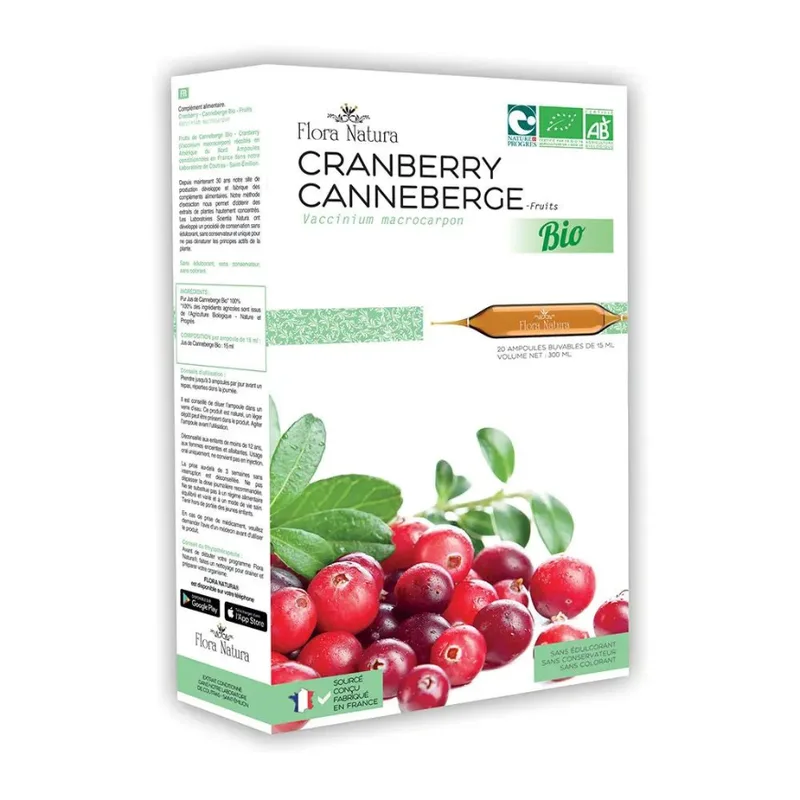 Flora Natura Cranberry Organic Blueberry 20 vials