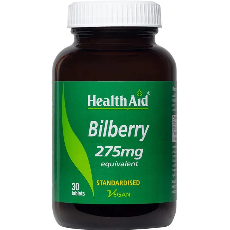 Health Aid Bilberry 275mg Συμπλήρωμα Διατροφής με Εκχύλισμα Μύρτιλου για Υποστήριξη της Καλής Όρασης με Ισχυρές Αντιοξειδωτικές Ιδιότητες 30tabs