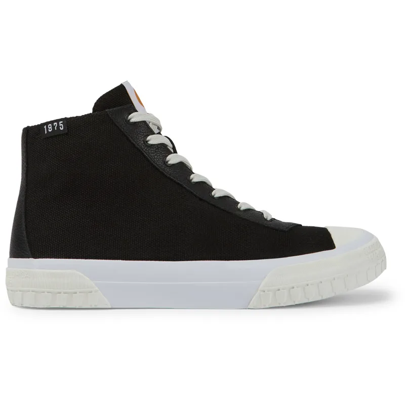 CAMPER Camaleon - Μποτάκια Για Γυναικεία - Μαύρο, Μέγεθος 37, Cotton fabric/Smooth leather
