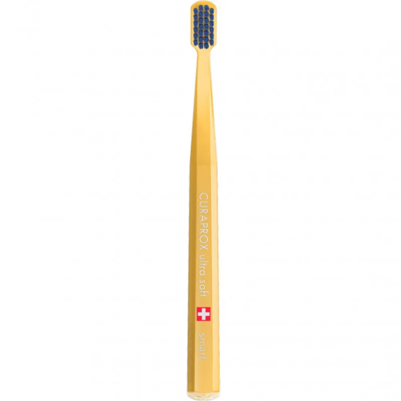 Curaprox CS Smart 7600 Ultra Soft Μαλακή Οδοντόβουρτσα με Μικρή Κεφαλή & Υψηλή Πυκνότητα Ινών για Αποτελεσματικότερη Απομάκρυνση της Πλάκας 1 Τεμάχιο - Πορτοκαλί / Μπλε Ίνες