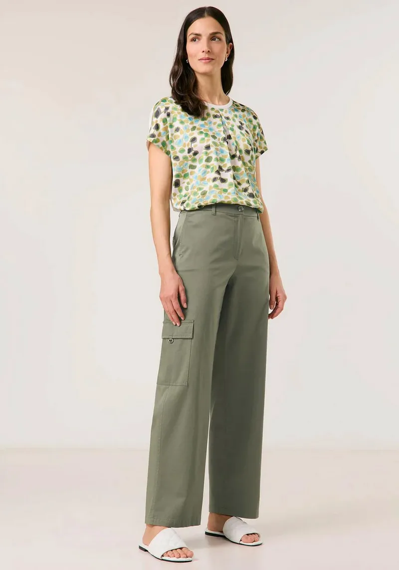 Gerry Weber Γυναικείο Παντελόνι Regular Fit Από Βαμβάκι Με Cargo Τσέπες