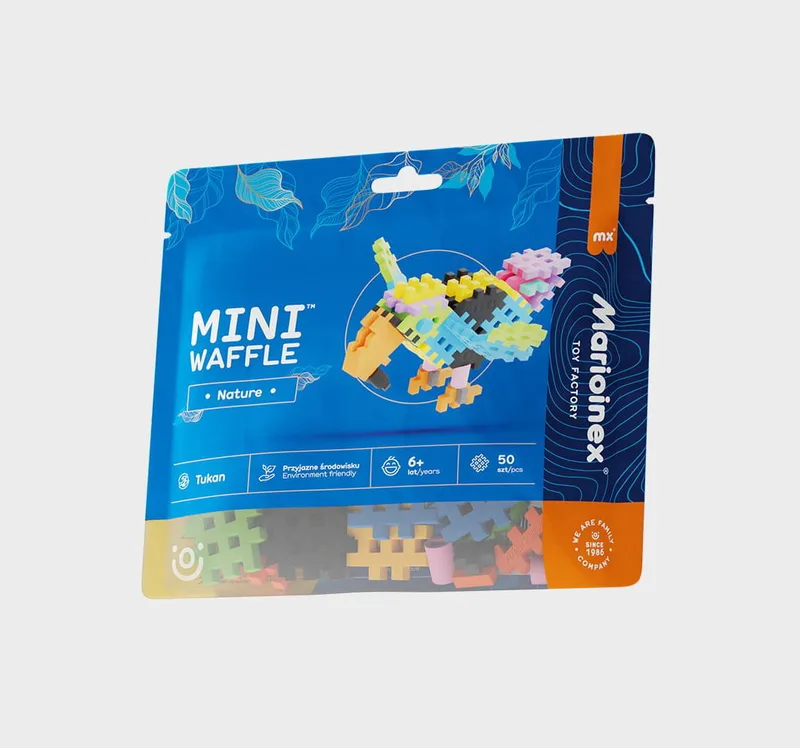 Παιχνίδι με τουβλάκια Marioinex Mini Waffle Nature - Toucan (50 τμχ.)
