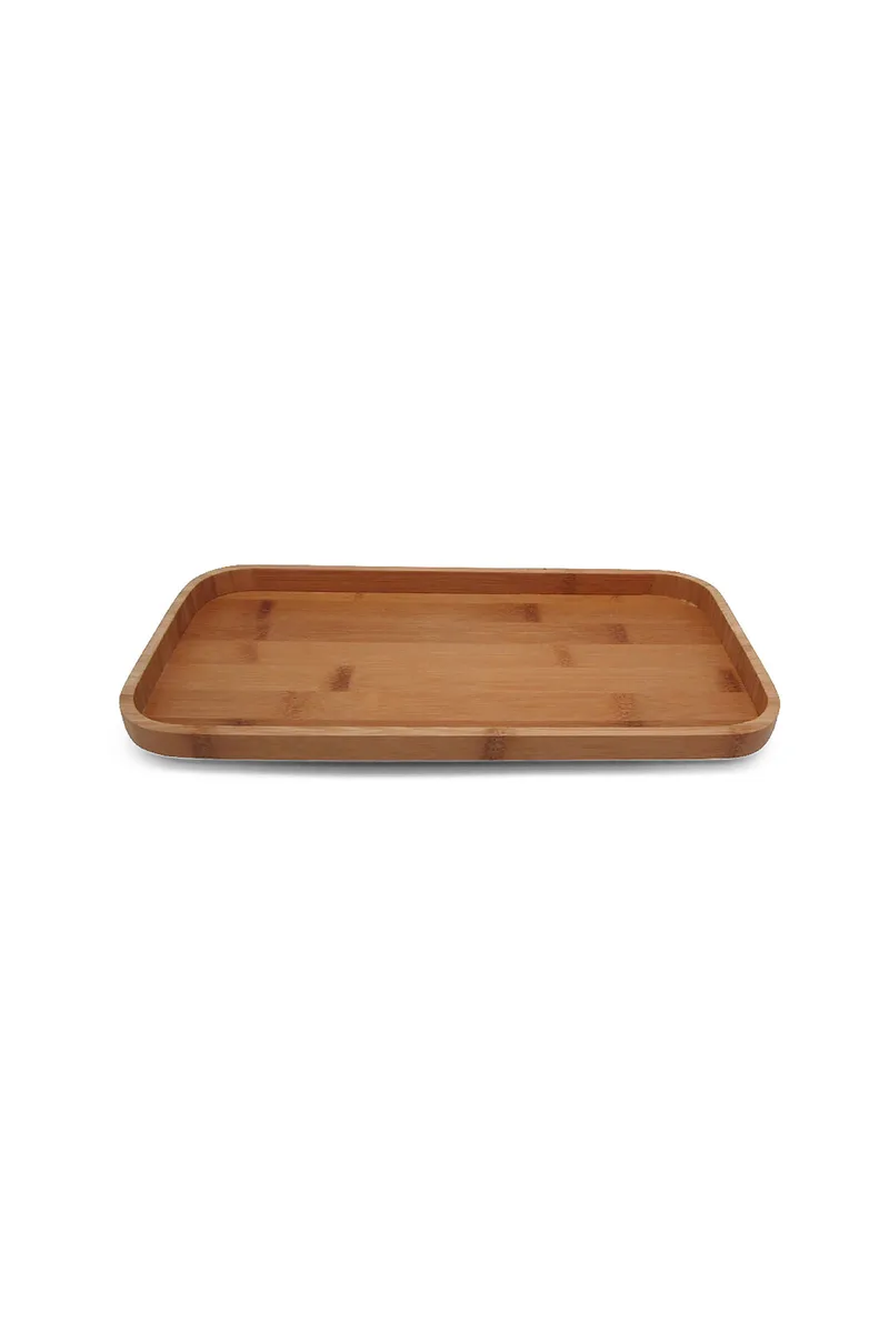 Coincasa διακοσμητικός δίσκος από bamboo 2 x 30 x 15 cm - 006709062 Καφέ