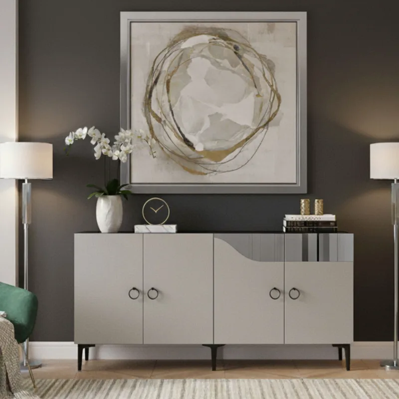 Κονσόλα Gama 150 - White, Silver 555Chm1339 (150x75x32 cm)