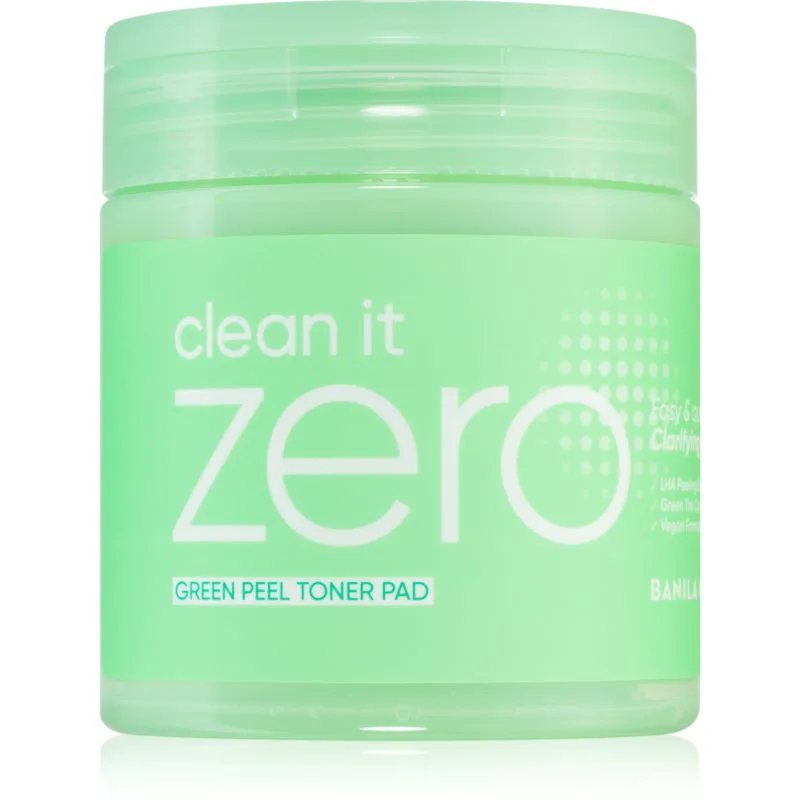 Banila Co. clean it zero Green Peel Toner Pad απολεπιστικά ταμπόν προσώπου για λιπαρή και προβληματική επιδερμίδα 70 τμχ