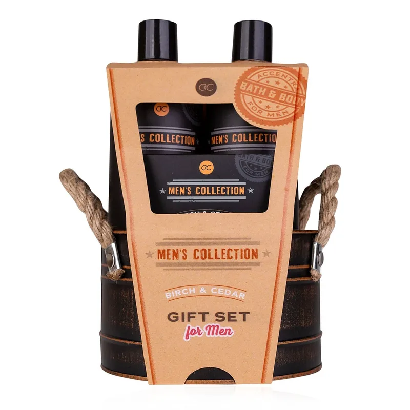 Men's Collection Gift Set Ανδρικό σετ μπάνιου σε καλάθι 4pcs