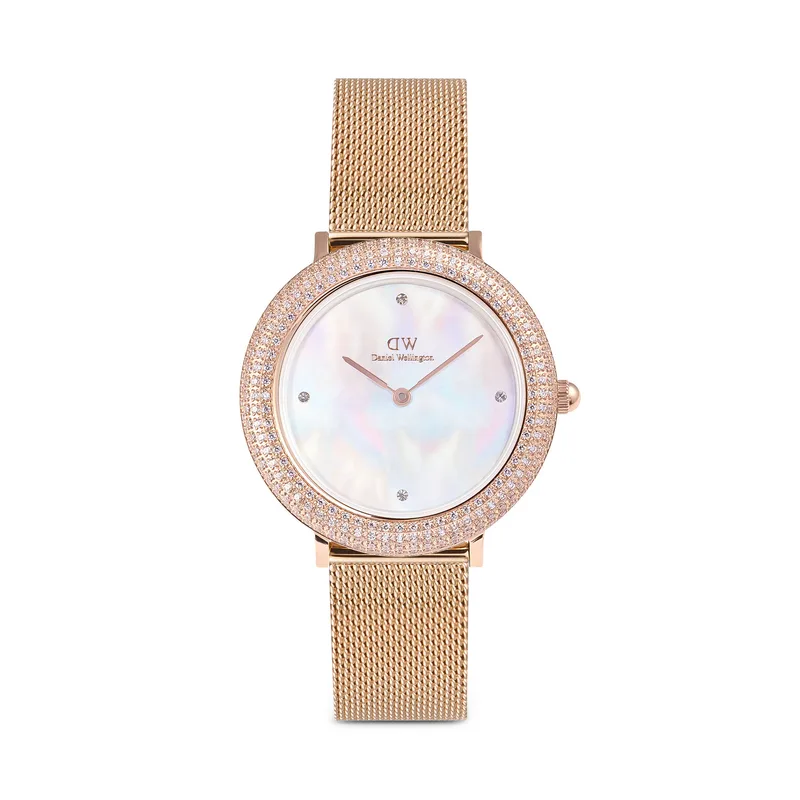 Ρολόι Daniel Wellington Crystalline Bezel 3 DW00100823 Ροζ χρυσό