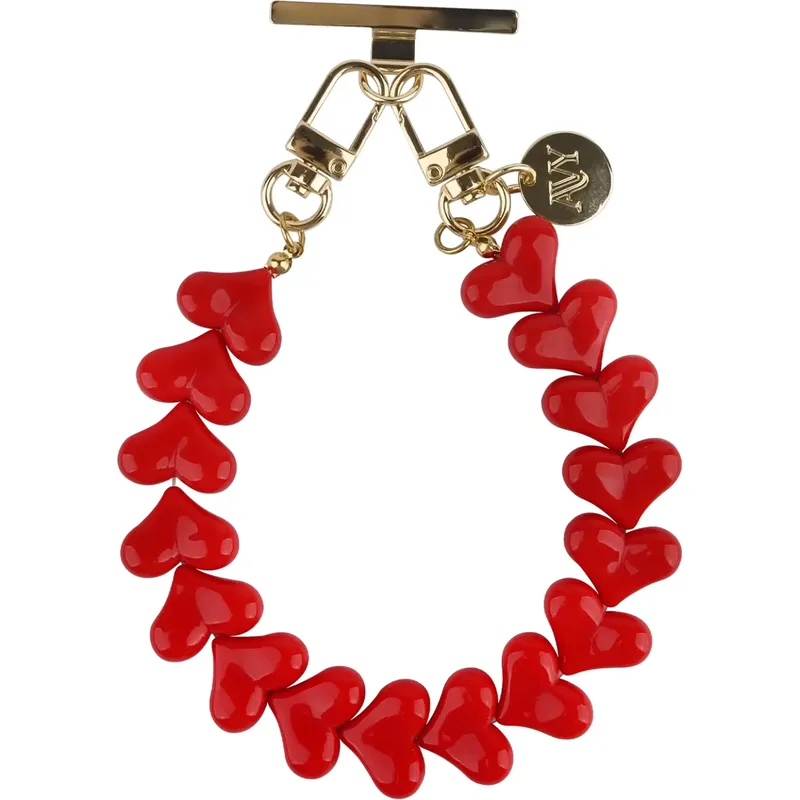 Λουράκι Χειρός AVY Heart Bracelet Wristband Αποσπώμενο για Θήκες Κινητών / Smartphones - Cupid Red (8719246497643)