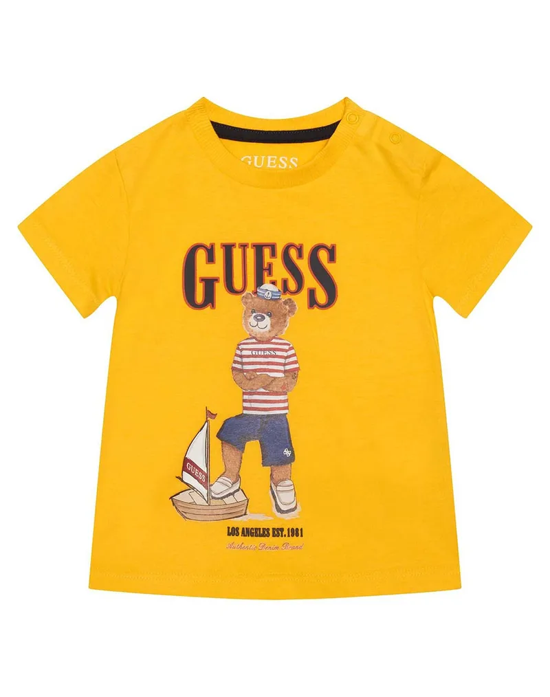 GUESS SS T-SHIRT ΜΠΛΟΥΖΑ ΠΑΙΔΙΚΟ BOY N6GI04K8HM4-G275 Yellow