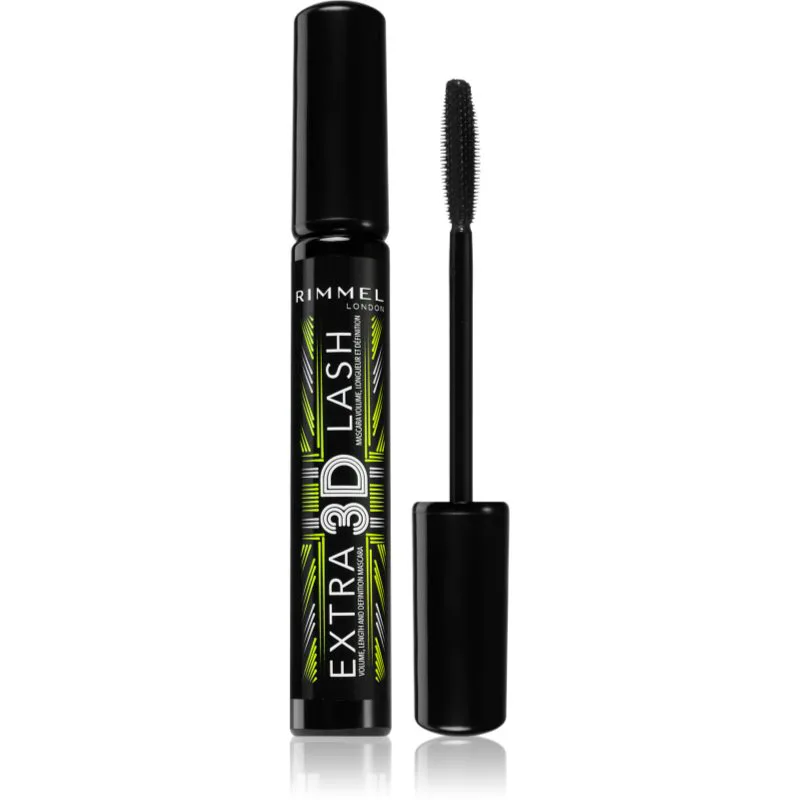Rimmel Extra 3D Lash μάσκαρα για όγκο και επιμήκυνση απόχρωση 003 Extreme Black 8 ml