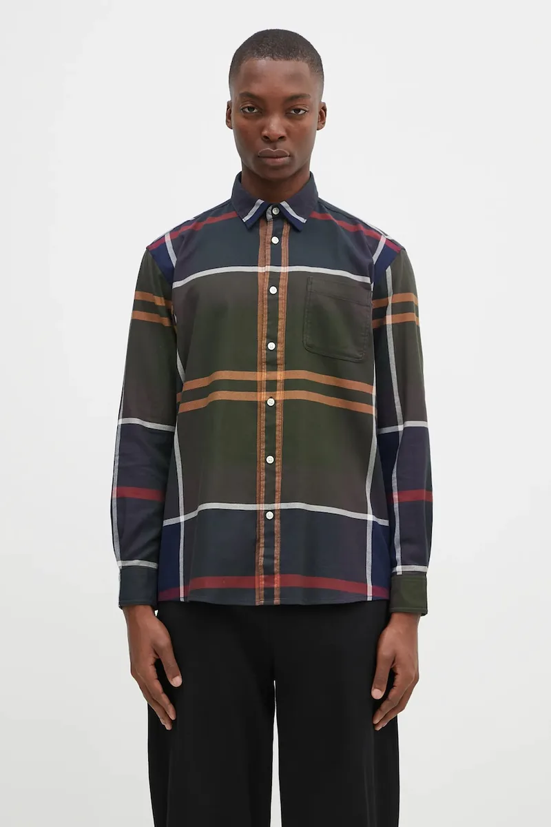 Βαμβακερό πουκάμισο Barbour Renford OS Tartan Shirt