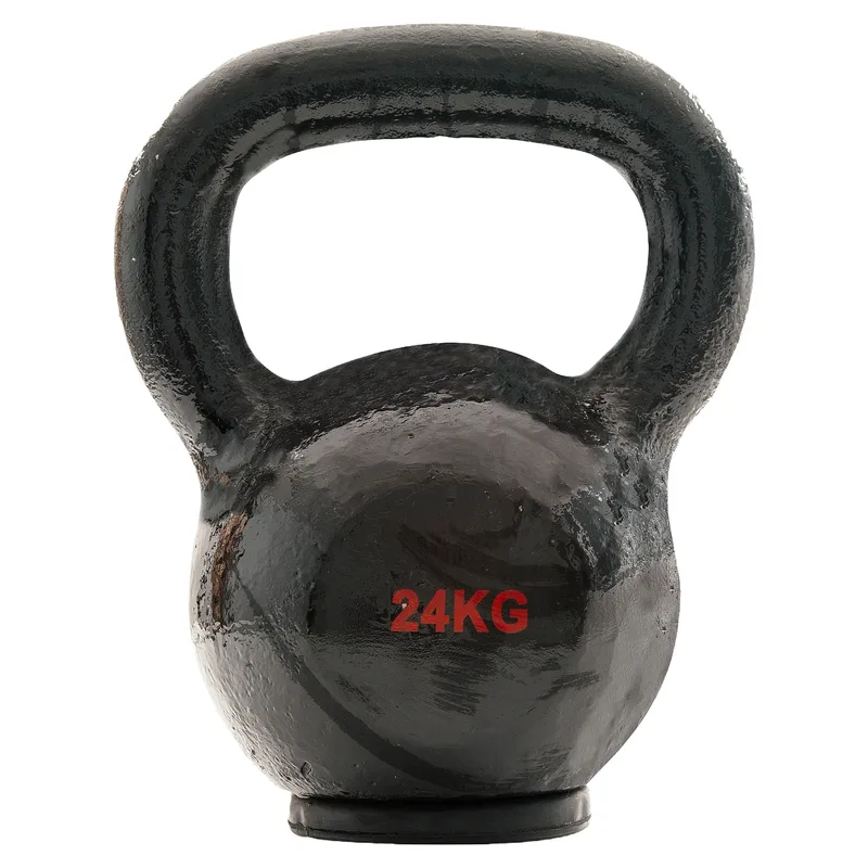 Kettlebell Cast Iron Rubber Base 24kg Μαύρο