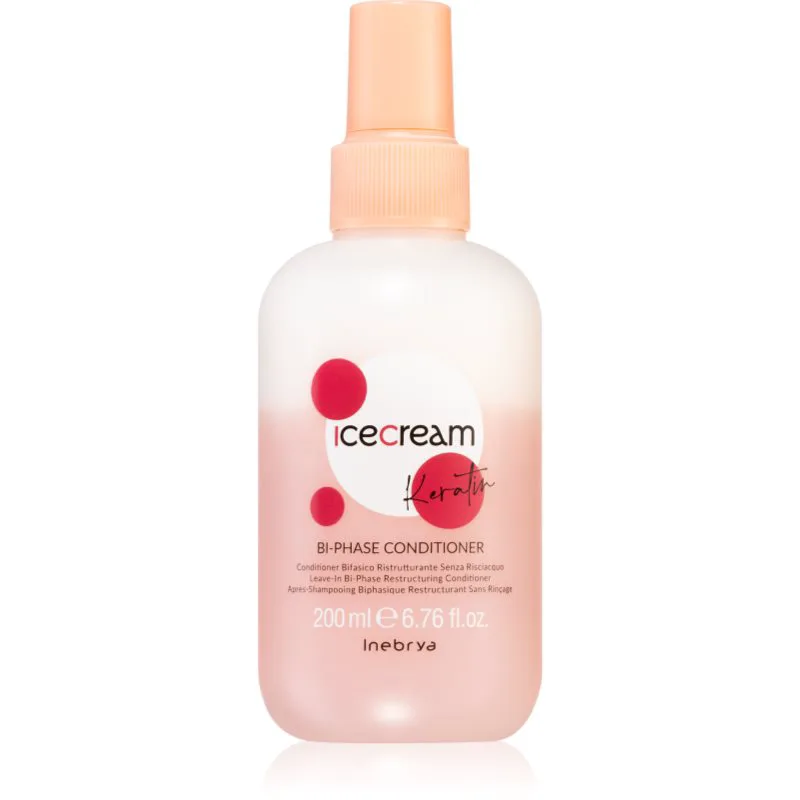 Inebrya Keratin 2-φασικό κοντίσιονερ χωρίς ξέβγαλμα με κερατίνη 200 ml