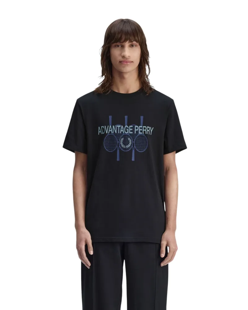 Fred Perry Ανδρικό T-Shirt Advantage Perry M1774-102 Μαύρο