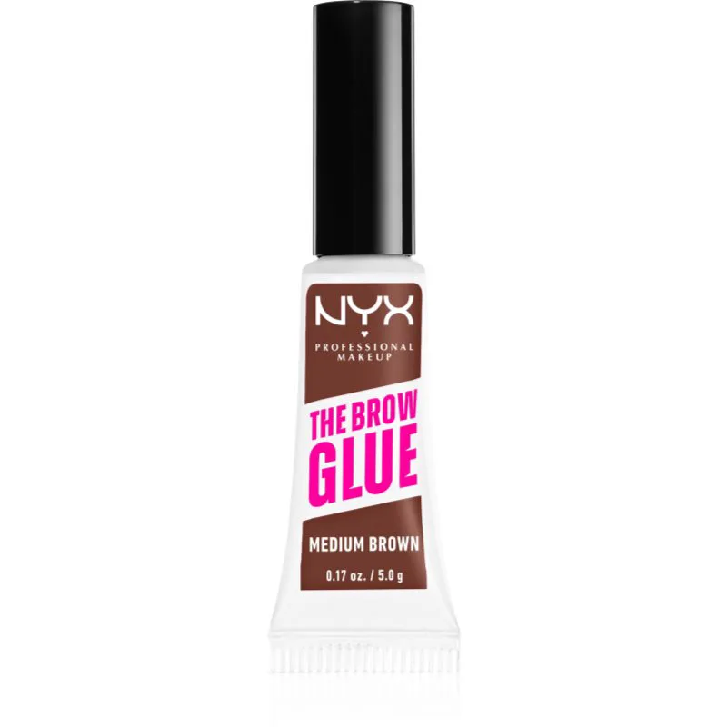 NYX Professional Makeup The Brow Glue τζελ για τα φρύδια απόχρωση 03 Medium Brown 5 γρ