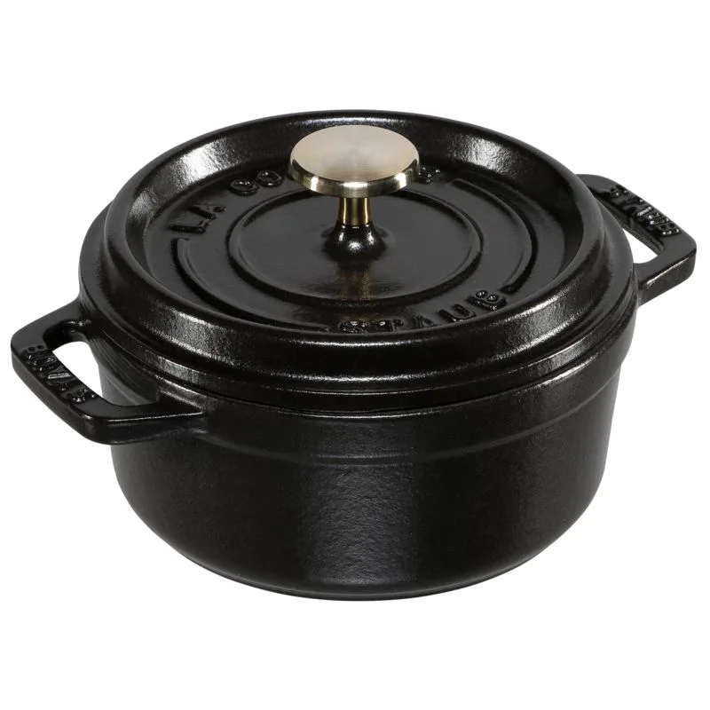 Staub Cocotte 12cm round Black, Cast Iron