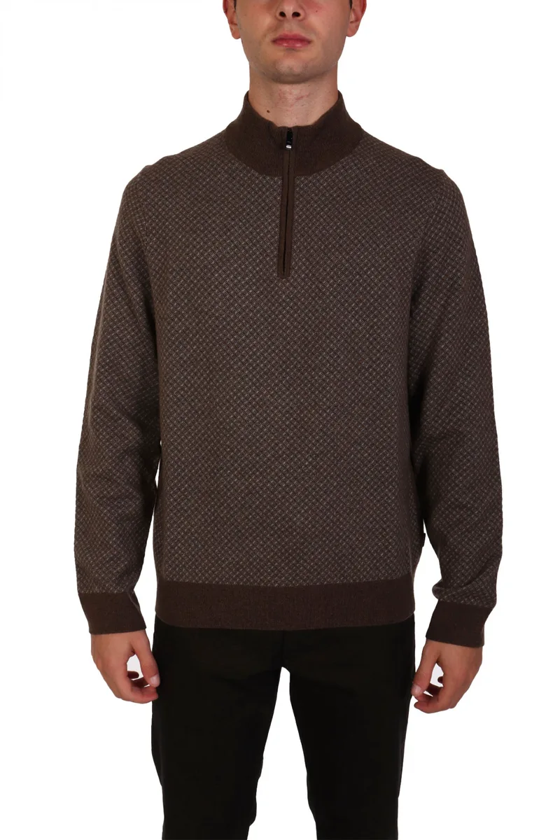 BOSS ΠΛΕΚΤΟ HALFZIP H-ELTORINO ΛΑΔΙ
