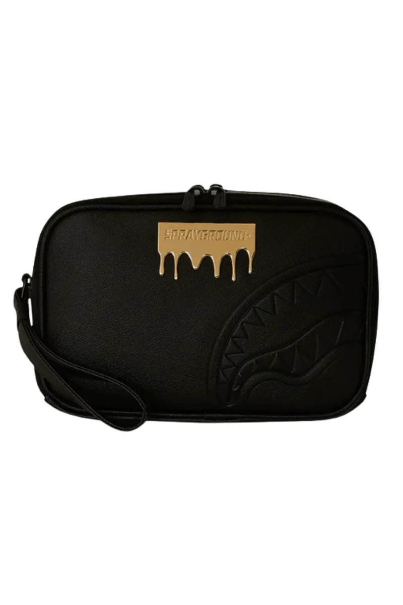 Sprayground Unisex Νεσεσέρ- Κασετίνα Χρυσό Brick Lux Μαύρο-B9043-BLACK