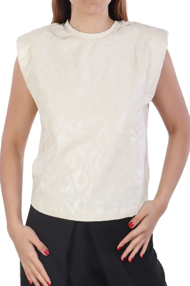 ARMANI 7 T-SHIRT ΜΕ ΒΑΤΕΣ ΑΝΑΓΛΥΦΟ LOGO ΜΠΕΖ