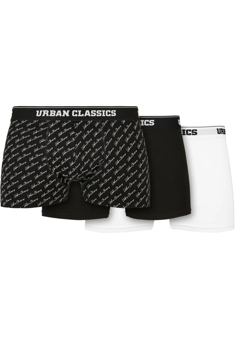 Ανδρικά Εσώρουχα Boxer 3-Pack TB3838 Urban Classics Organic Script Black/Black/White