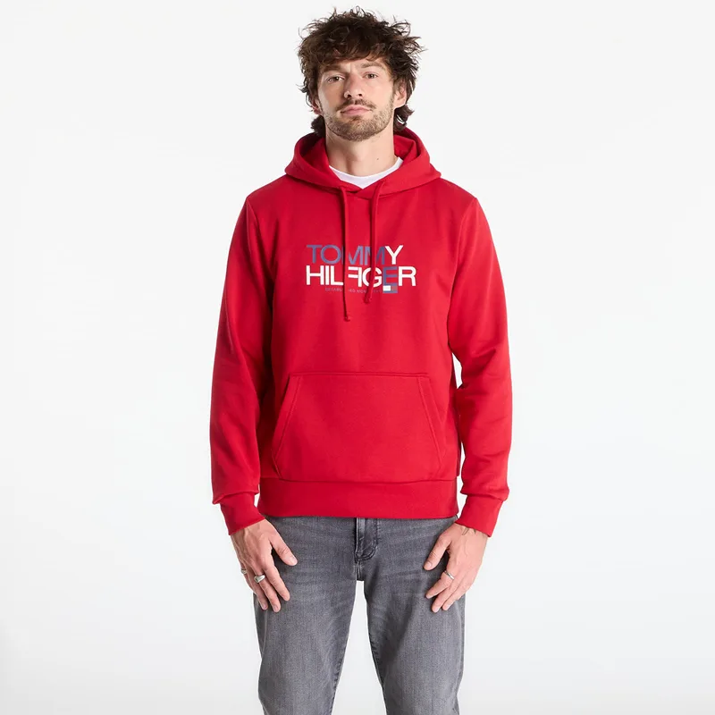 Φούτερ Tommy Hilfiger Brand Love Big Text Hoody Medium Red M
