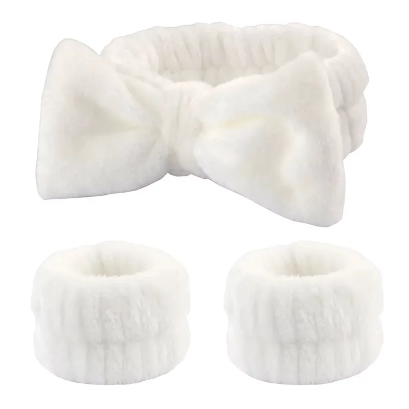 Bobby Warren Spa Headband & Wristband - White (15cm & 7,5cm)