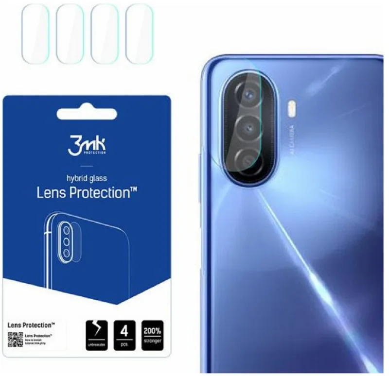 3MK Hybrid Glass Camera Protector - Αντιχαρακτικό Υβριδικό Προστατευτικό Γυαλί για Φακό Κάμερας Huawei Nova Y70 - 4 Τεμάχια (5903108486439)