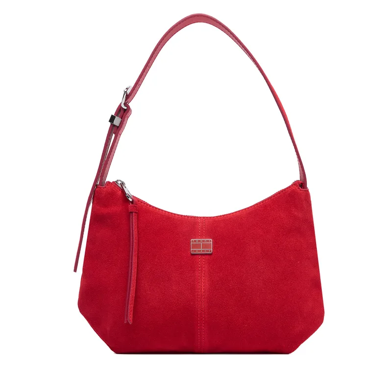 Τσάντα Tommy Jeans Tjw Slouchy Suede Shoulder Bag AW0AW18859 Κόκκινο