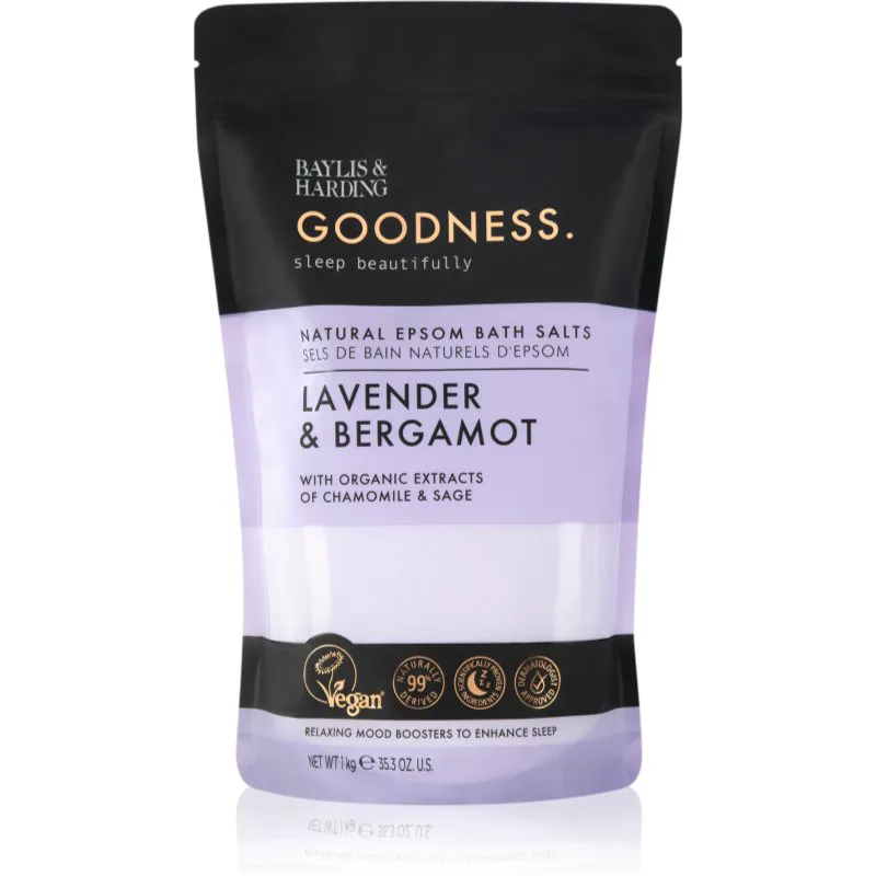 Baylis & Harding Goodness Sleep Beautifully άλατα μπάνιου με λεβάντα 1 kg