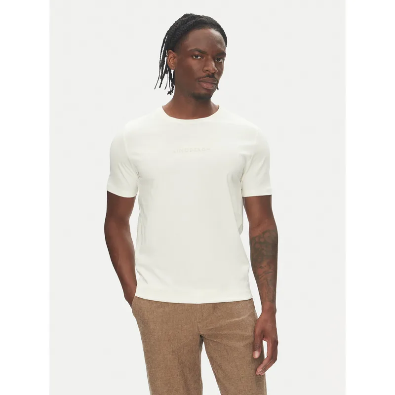 Lindbergh T-Shirt 30-400200 Εκρού Relaxed Fit