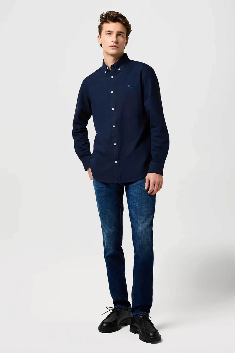 Wrangler® ανδρικό τζιν παντελόνι πεντάτσεπο "Texas Fog" Slim Fit - 112370864 Denim Blue Σκούρο