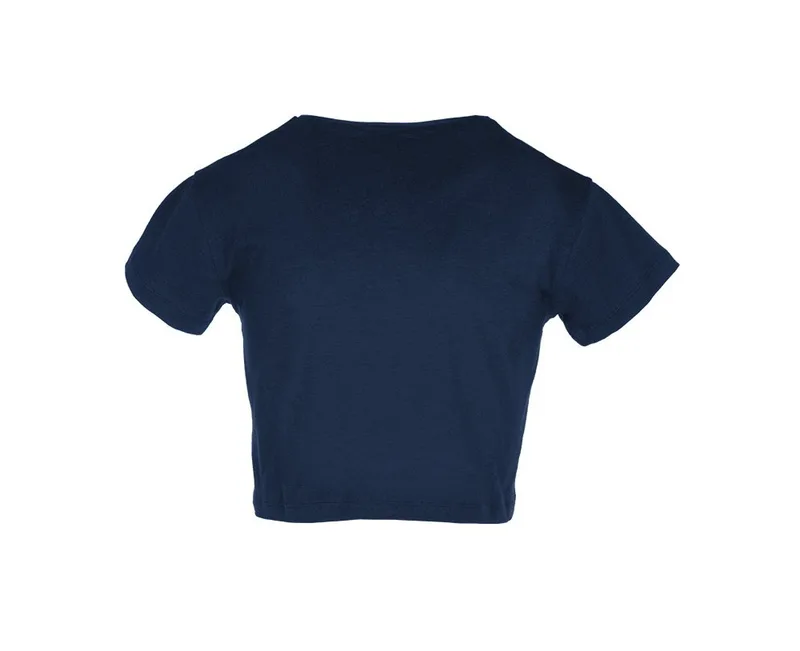 Κοντό γυναικείο μπλουζάκι φλάμα About Basics Crop - 00590 Navy