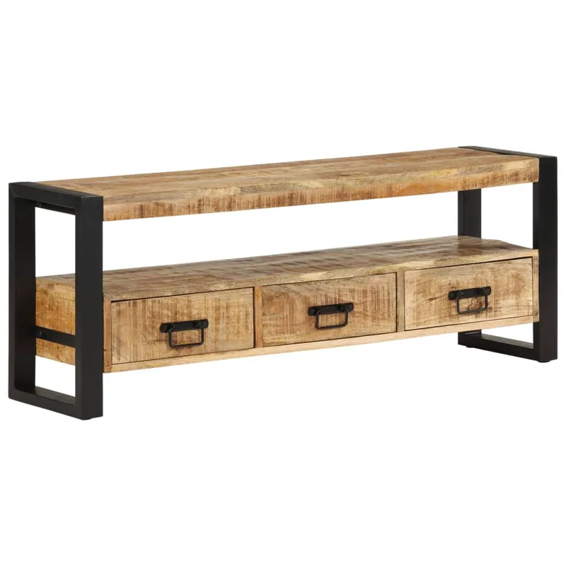 vidaXL Έπιπλο Τηλεόρασης 120 x 30 x 45 εκ. από Μασίφ Ξύλο Μάνγκο