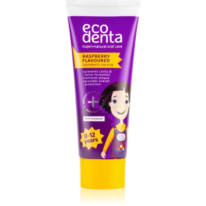 Ecodenta Super + φυσική οδοντόπαστα για τα παιδιά γεύση Raspberry 75 ml