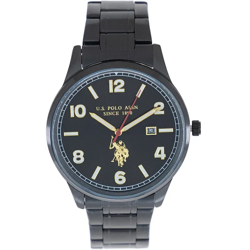 Ανδρικό ρολόι U.S. Polo Assn. Jacob Stainless Steel USP7198BK USP7198BK Ατσάλι