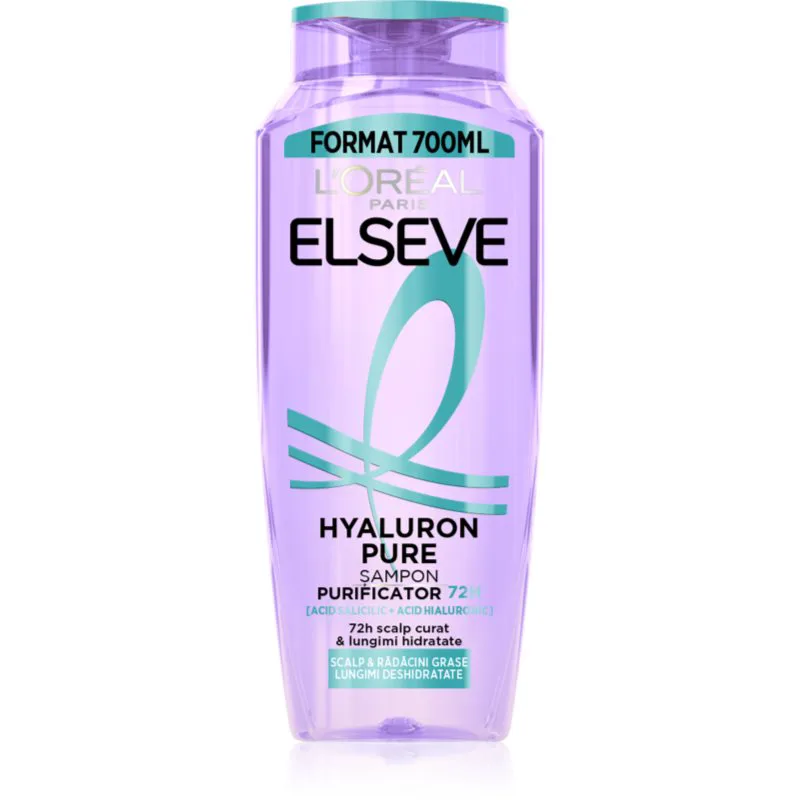 L’Oréal Paris Elseve Hyaluron Pure ενυδατικό σαμπουάν για λιπαρό τριχωτό της κεφαλής και ξηρές άκρες 700 ml